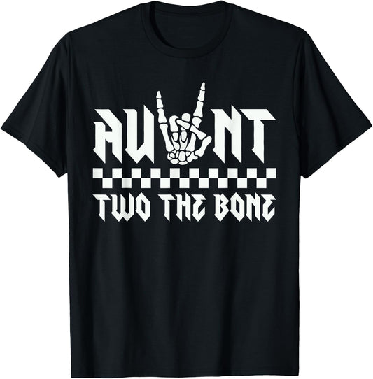 Aunt Of The Bad Two the Bone Birthday 2 Years Old Birthday T-Shirt