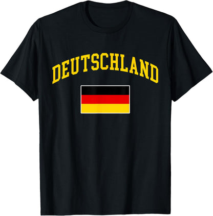 Deutschland German Flag Retro Vintage Classic Graphic T-Shirt