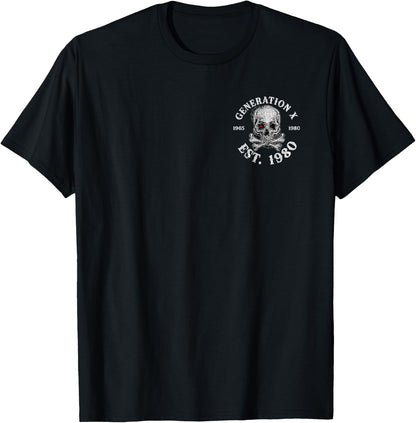 Skeleton 1980 Black Sheep Of My Family Funny Gen X T-Shirt