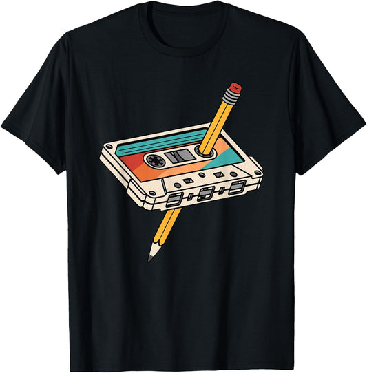 80s 90s Retro Party Outfit Cassette Vintage Women Men T-Shirt