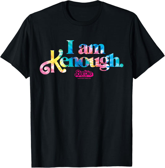 Barbie The Movie - Im Kenough Tie Dye Logo , black T-Shirt