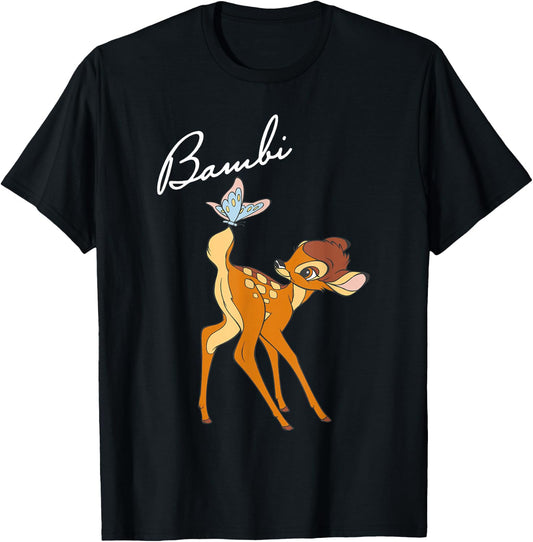 Bambi Butterfly Tail , black T-Shirt