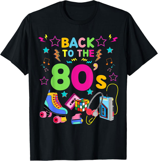 Best 80s Costume Theme Party Carnival - I Love 80s , black T-Shirt