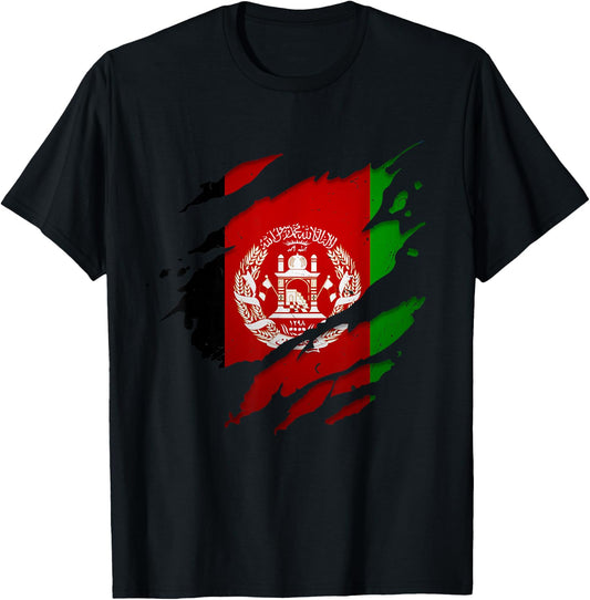 Afghanistan Shirt | Afghan Afghanistan Flag , black T-Shirt