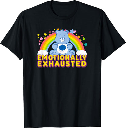 Care Bears Emotionally Exhausted Rainbow Grumpy Bear Icon , Black, S T-Shirt