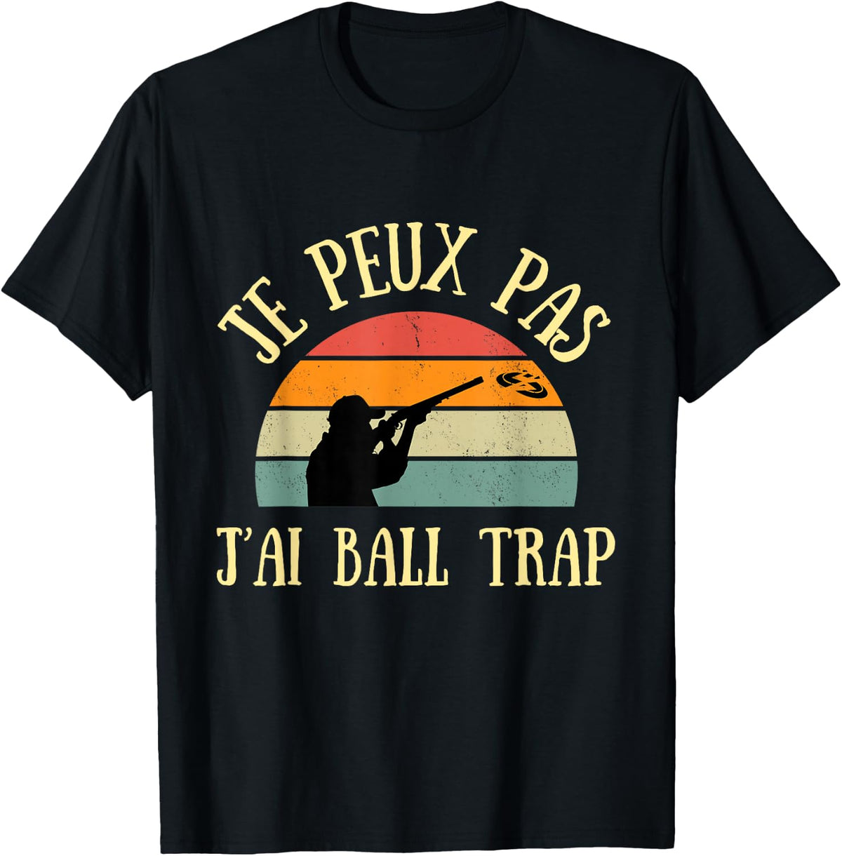 Je Peux Pas Jai Ball Trap Man Funny Gift , Black, S T-Shirt