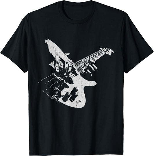 Bass Guitarist Vintage Gift Bass Player , Black, S T-Shirt