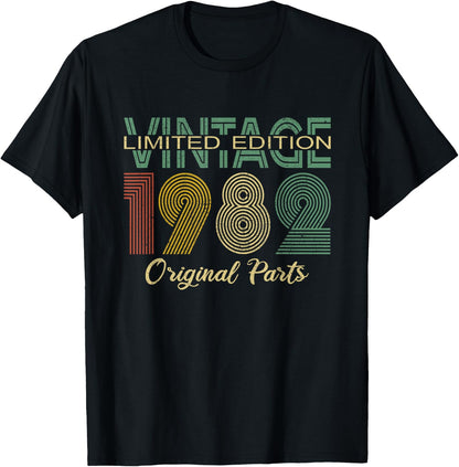 Vintage 1982 Men Women Born in 1982 Birthday T-Shirt