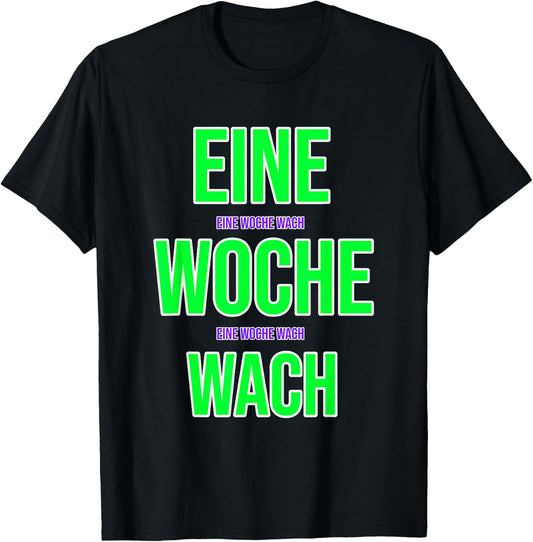 A Woche wach - Party Mallorca Malle , black T-Shirt