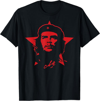 Che Guevara Star Revolution Rebel Cuba Vintage Graphic , black T-Shirt