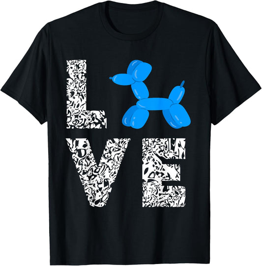 Amazing Balloon Benders Twisting Animals Leopard Dog Balloon Animal - -Adults, Black, Small T-Shirt