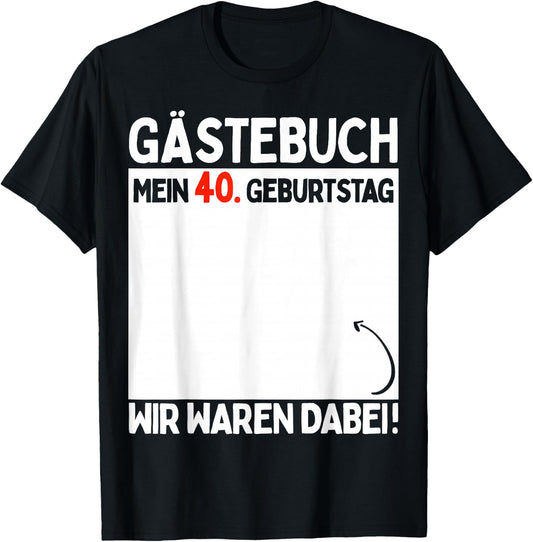 40th Birthday Man Woman 40 Years 1984 Decorative Funny Gift , black T-Shirt