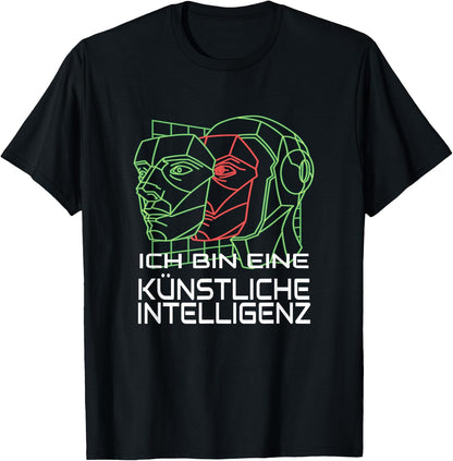 Robot Costume Artificial Intelligence AI Technology Carnival , black T-Shirt