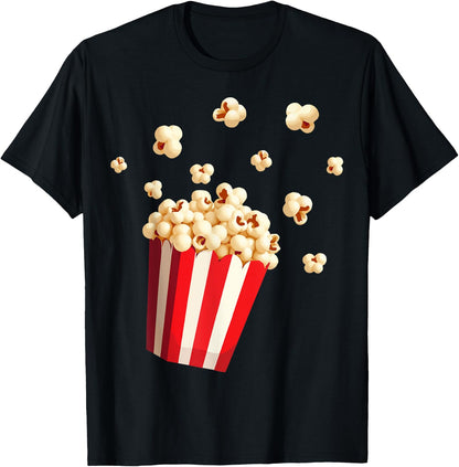 Retro Popcorn Costume Fancy Dress for Carnival , black T-Shirt