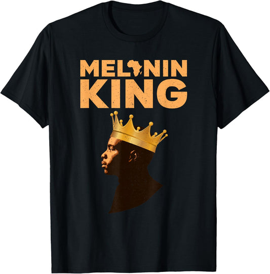 African King Design Boys African Print Melanin King T-Shirt