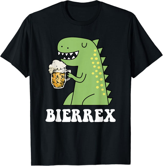 Bierrex - Beer Rex Beer Dinosaur Beer Rex Fun , black T-Shirt