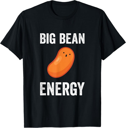 Baked Beanz Apparel Big Bean Energy -Adults Black Small Classic Fit T-Shirt
