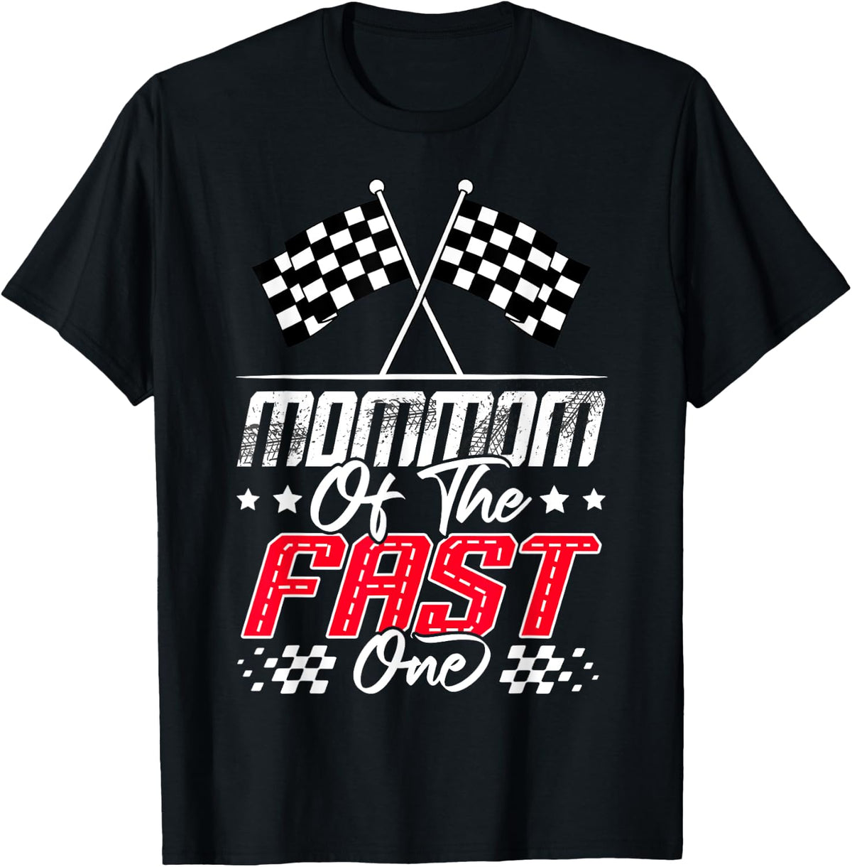 MomMom Of The Fast One First Birthday Racing Car Family T-Shirt