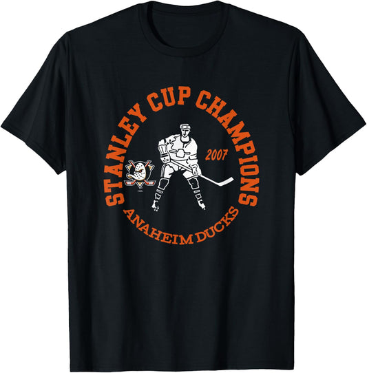 Anaheim Ducks Stanley Cup Champions 2007 Black T-Shirt