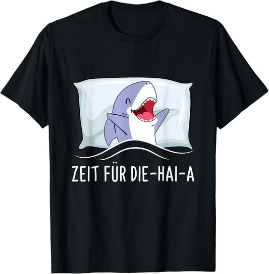 Zeit Für Die Haia Hai Sleep Shirt Tired Sleep Pyjama , black T-Shirt