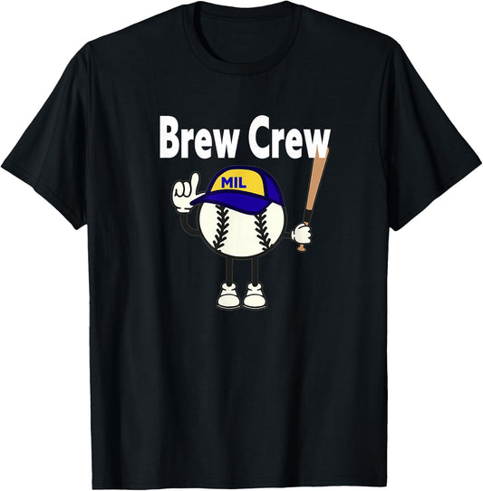 Baseball Freaks -Adults Boys Black Sausage Race T-Shirt