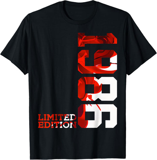 37 Jahre 37th Birthday Limited Edition 1986 , black T-Shirt