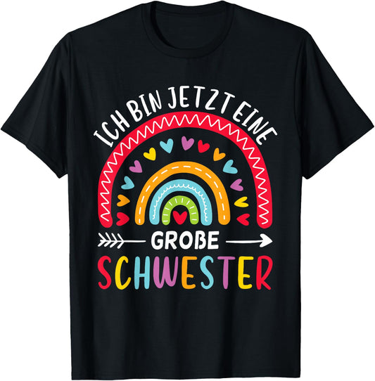 Big Sister Gifts Pregnancy Announcement Daughter , black T-Shirt