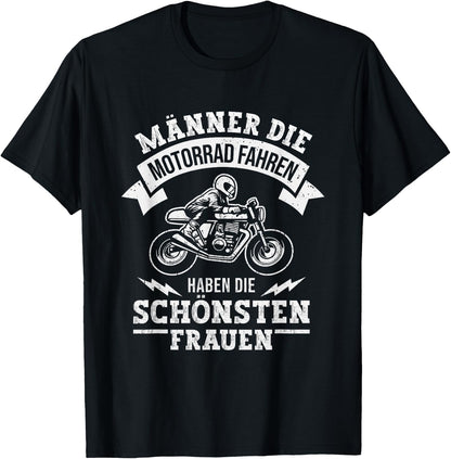 Men's Motorbike Riding Funny , black T-Shirt