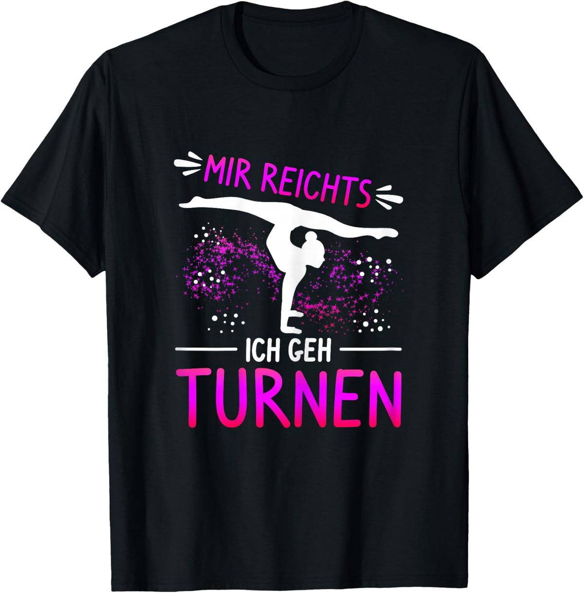 with German Text Mir Reicht, black T-Shirt