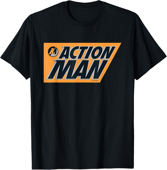 Action Man 90s Cartoon Logo , Black, S T-Shirt