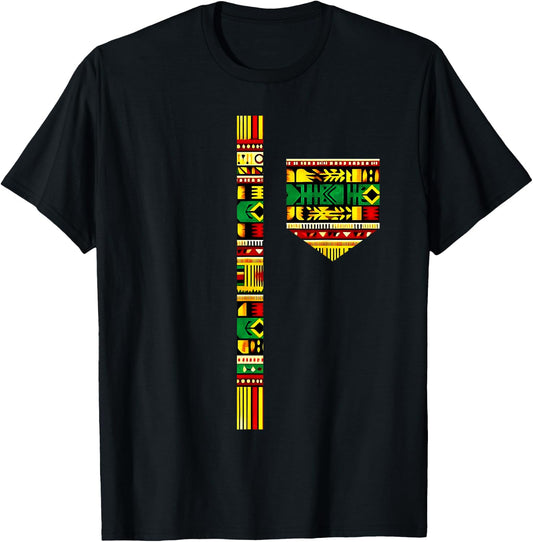 African Juneteenth Dashiki Kente Black History Month Men Boy T-Shirt