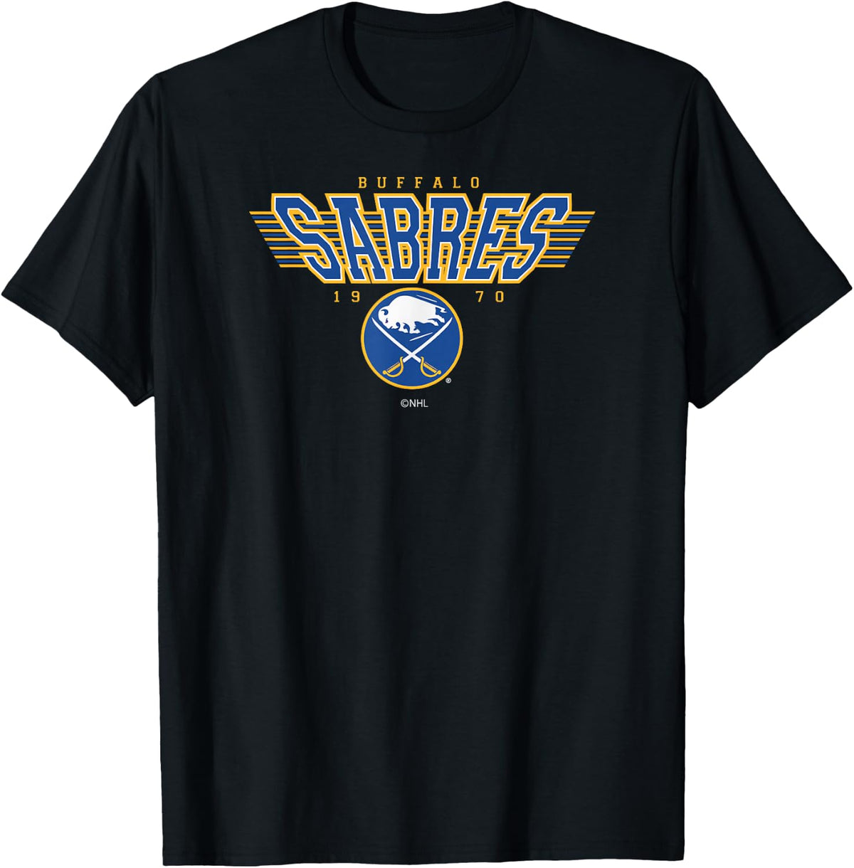 Buffalo Sabres Laser Black Officially Licensed T-Shirt