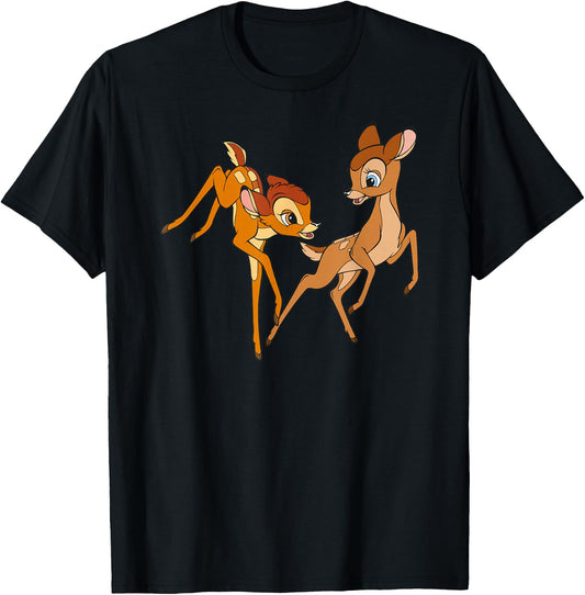 Bambi fawn , Black, S T-Shirt