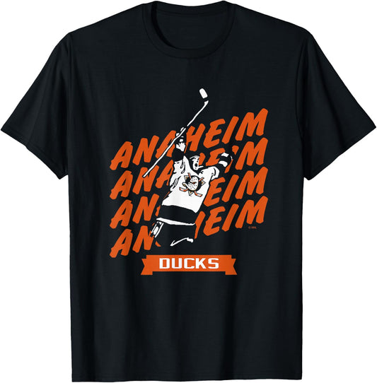Anaheim Ducks Graffiti Black Officially Licensed T-Shirt