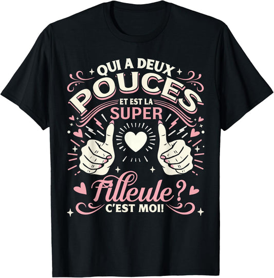 A Super Girl Gift My Daughter Godmother Baptism , Black, S T-Shirt