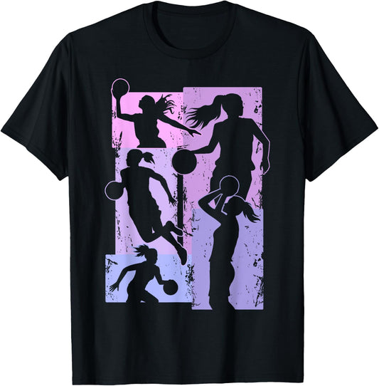 Basketball Basketball Girl Woman , Black, S T-Shirt