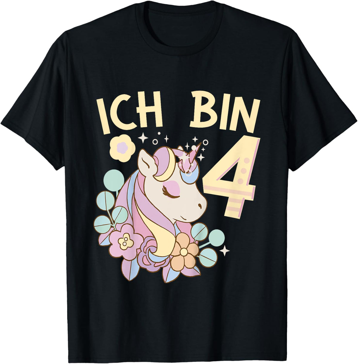 4th Birthday Unicorn Children's Birthday - Unicorn I Am 4 T-Shirt