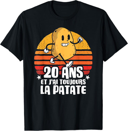 Anniv Gift 20 Years Birthday Decoration 20 Years Potato T-Shirt