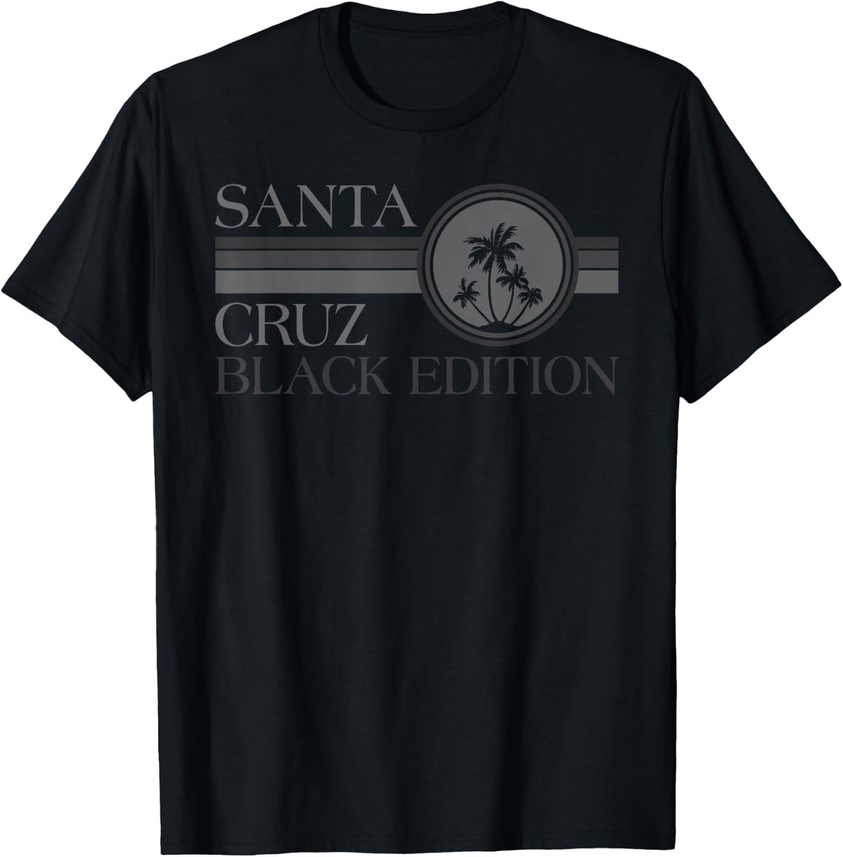 Santa Cruz CA California Black Edition Surfer , black T-Shirt
