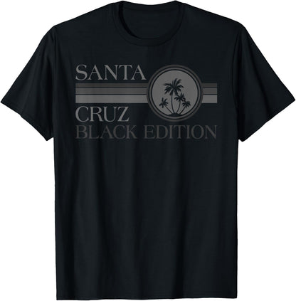 Santa Cruz CA California Black Edition Surfer , black T-Shirt