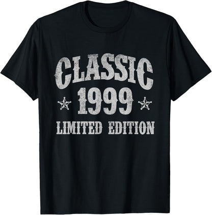 Classic 1999 Limited Edition Year Of Birth Birthday T-Shirt