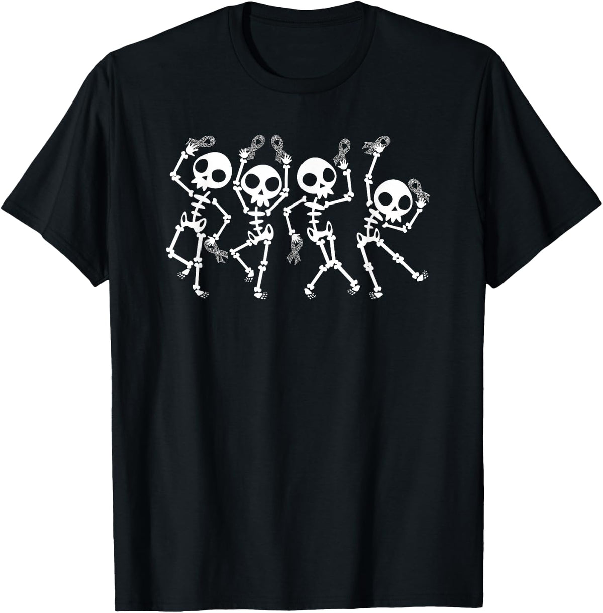 Ehlers Danlos Syndrome Black And White EDS Skeleton T-Shirt