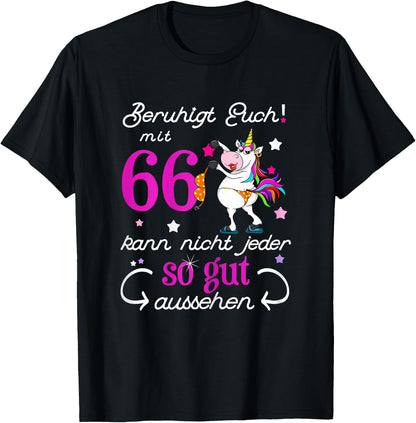 Women's 66th Birthday Vintage 66 Years Gift Wife Wife , black T-Shirt