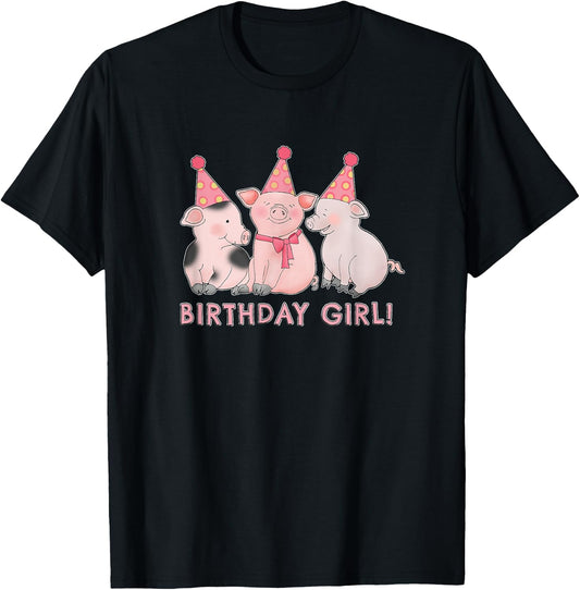 Birthday Girl Happy Pig Lover T-Shirt