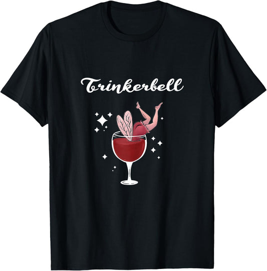 Women's Holla the Wine Fairy - Wine Vino Trinkerbell , black, s T-Shirt