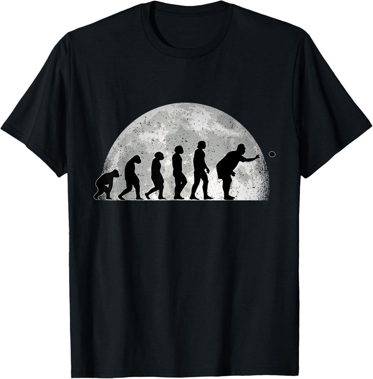 Bowling Evolution Moon Petanque Balls , Black, S T-Shirt