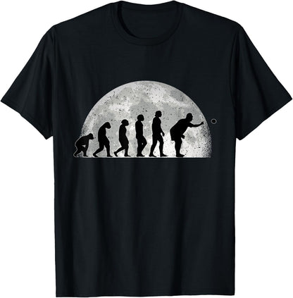 Bowling Evolution Moon Petanque Balls , Black, S T-Shirt