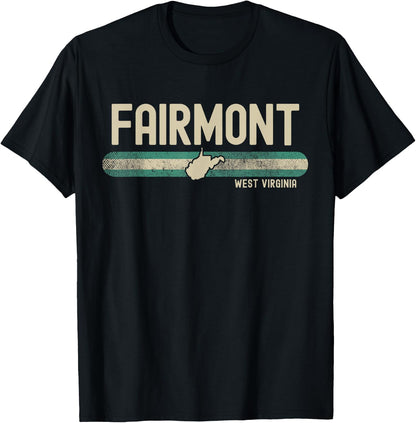 Fairmont WV | West Virginia | Travel & 80s Style T-Shirt