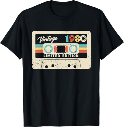 42nd Birthday Gift Vintage 1980 Limited Edition Cassette T-Shirt