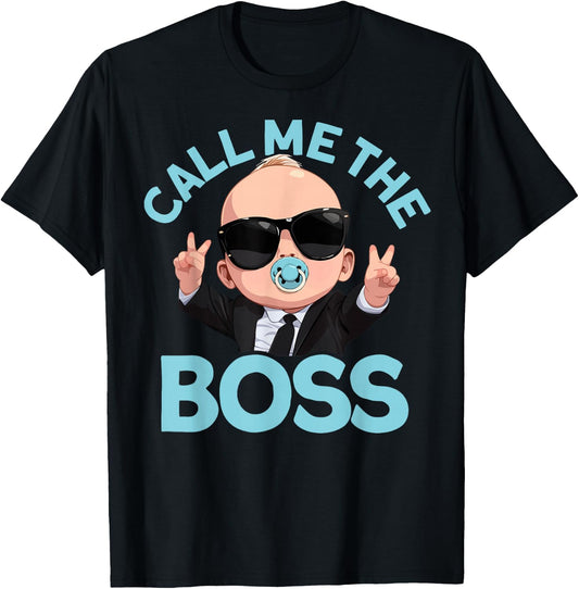 Baby Boss Call Me Boss Like A Boss Kids , Black, S T-Shirt
